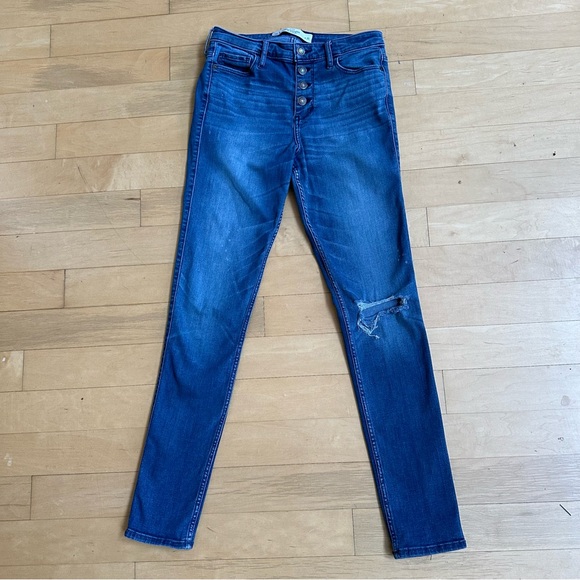 Abercrombie & Fitch - Button Fly Distressed Jeans - Size 10 - Picture 2 of 8